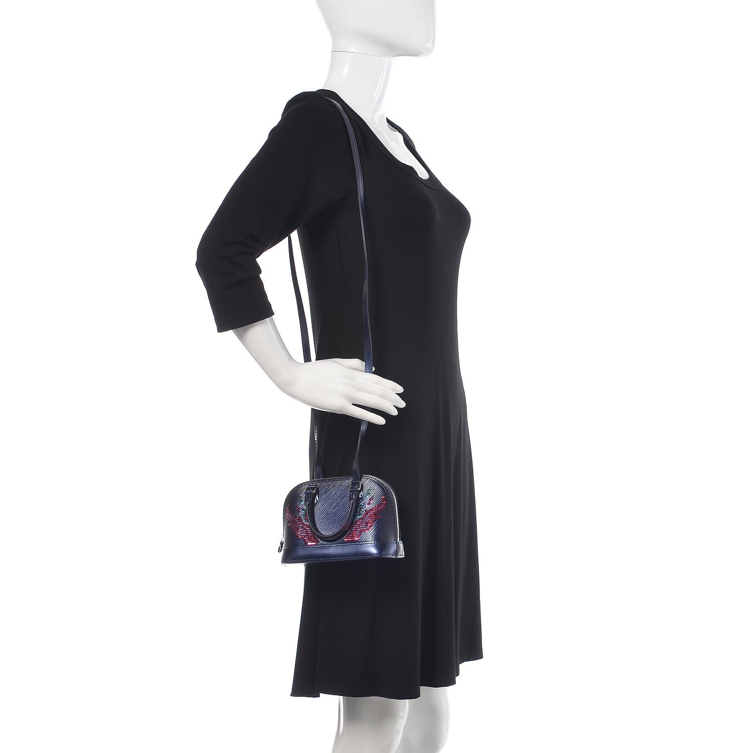Louis Vuitton Epi Sequins Flame Alma Nano Blue Nuit 2 of 6
