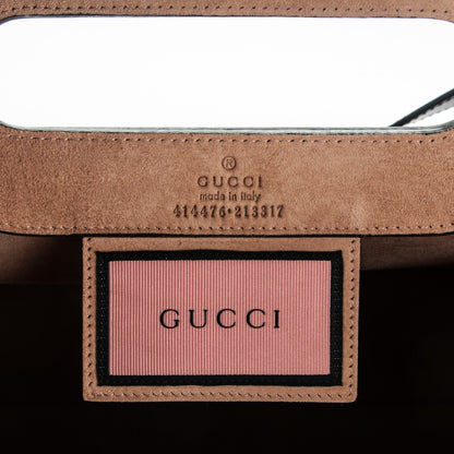 Gucci Calfskin GucciGhost Real Medium XL Tote Black Pink 7 of 7
