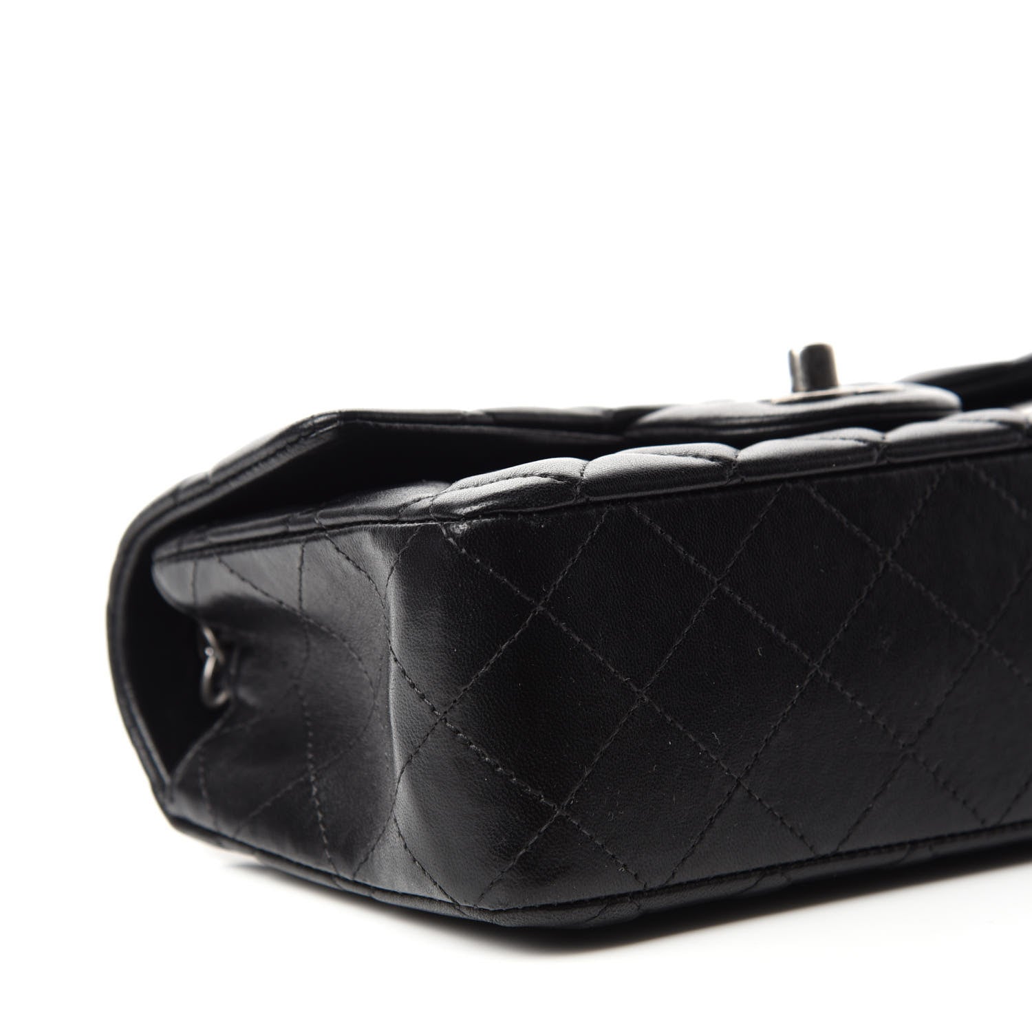Chanel Lambskin Quilted Mini Rectangular Flap Black 6 of 10