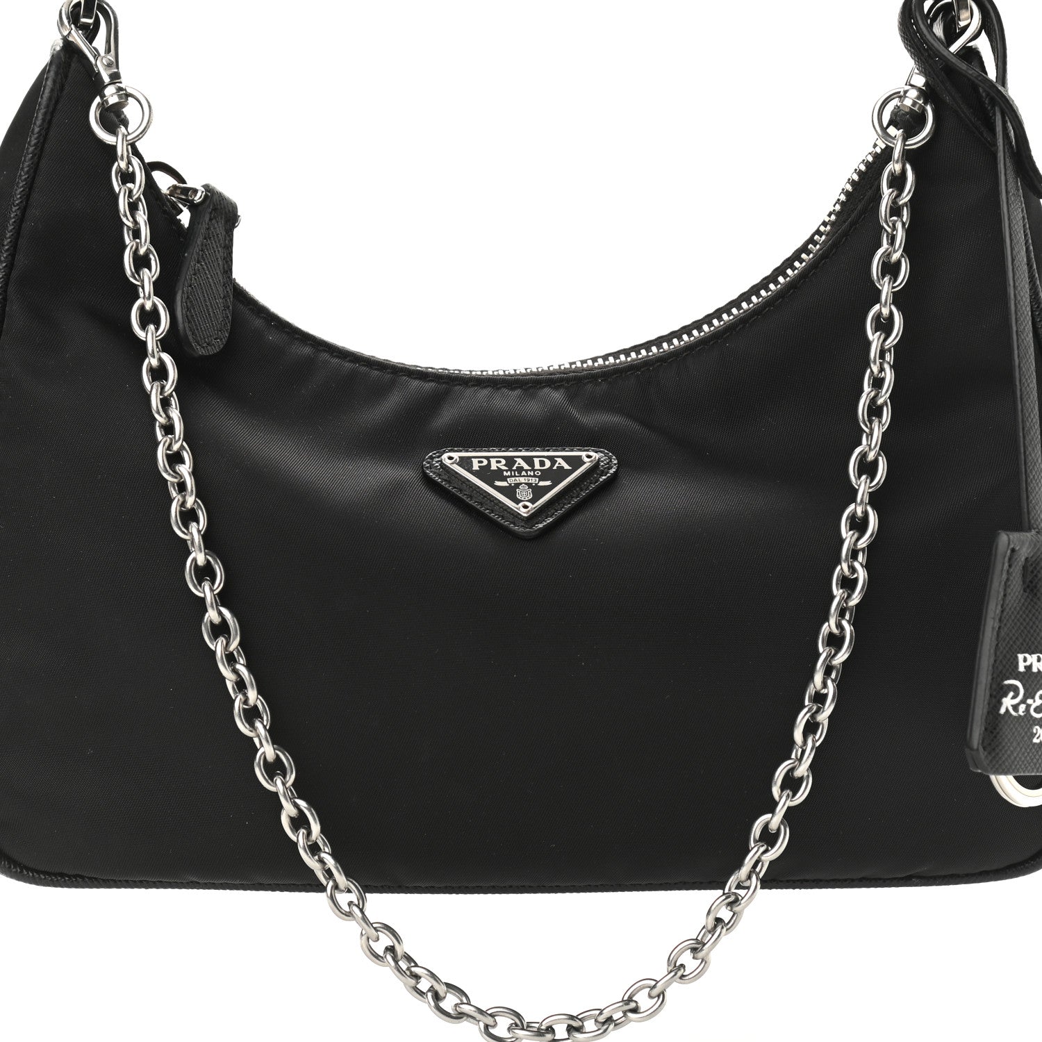 Prada Nylon Re-Edition 2005 Shoulder Bag Black 7 of 10