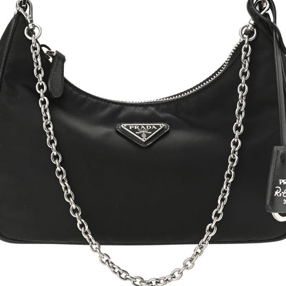 Prada Nylon Re-Edition 2005 Shoulder Bag Black 7 of 10