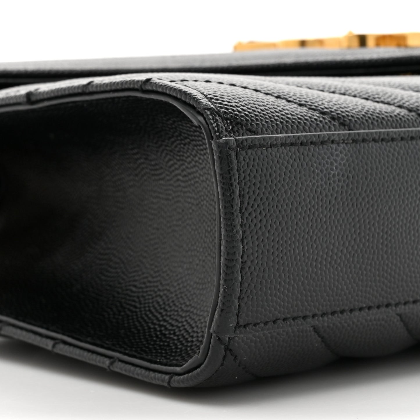 Grain De Poudre Matelasse Chevron Medium Monogram Satchel Black