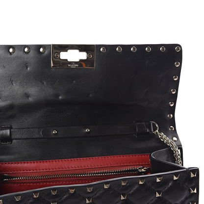Valentino Garavani Lambskin Rockstud Spike Wallet on Chain Black 7 of 10