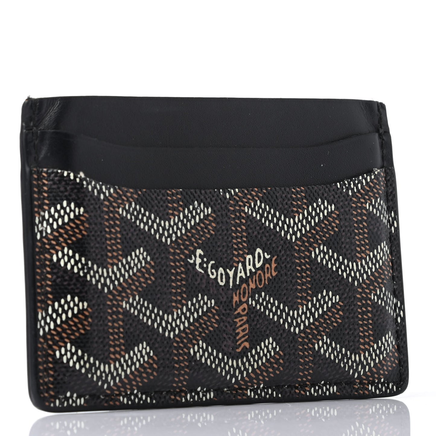 Goyardine Saint Sulpice Card Holder Black