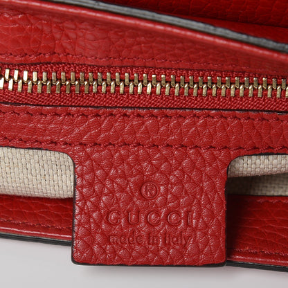 Gucci Pebbled Calfskin Medium Soho Flap Crossbody Tabasco Red 6 of 8