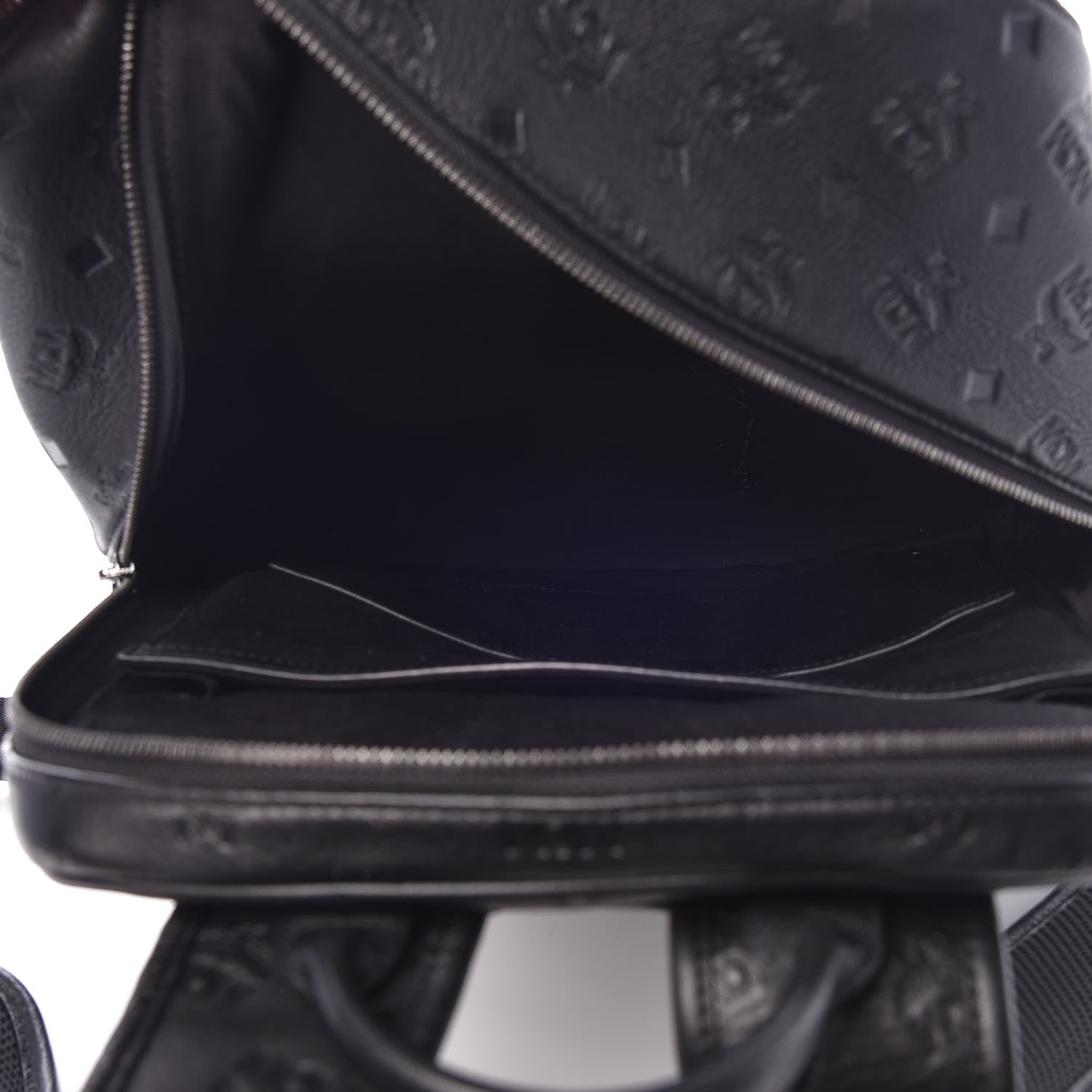 MCM Calfskin Ottomar Monogram Duke Backpack Black 5 of 7