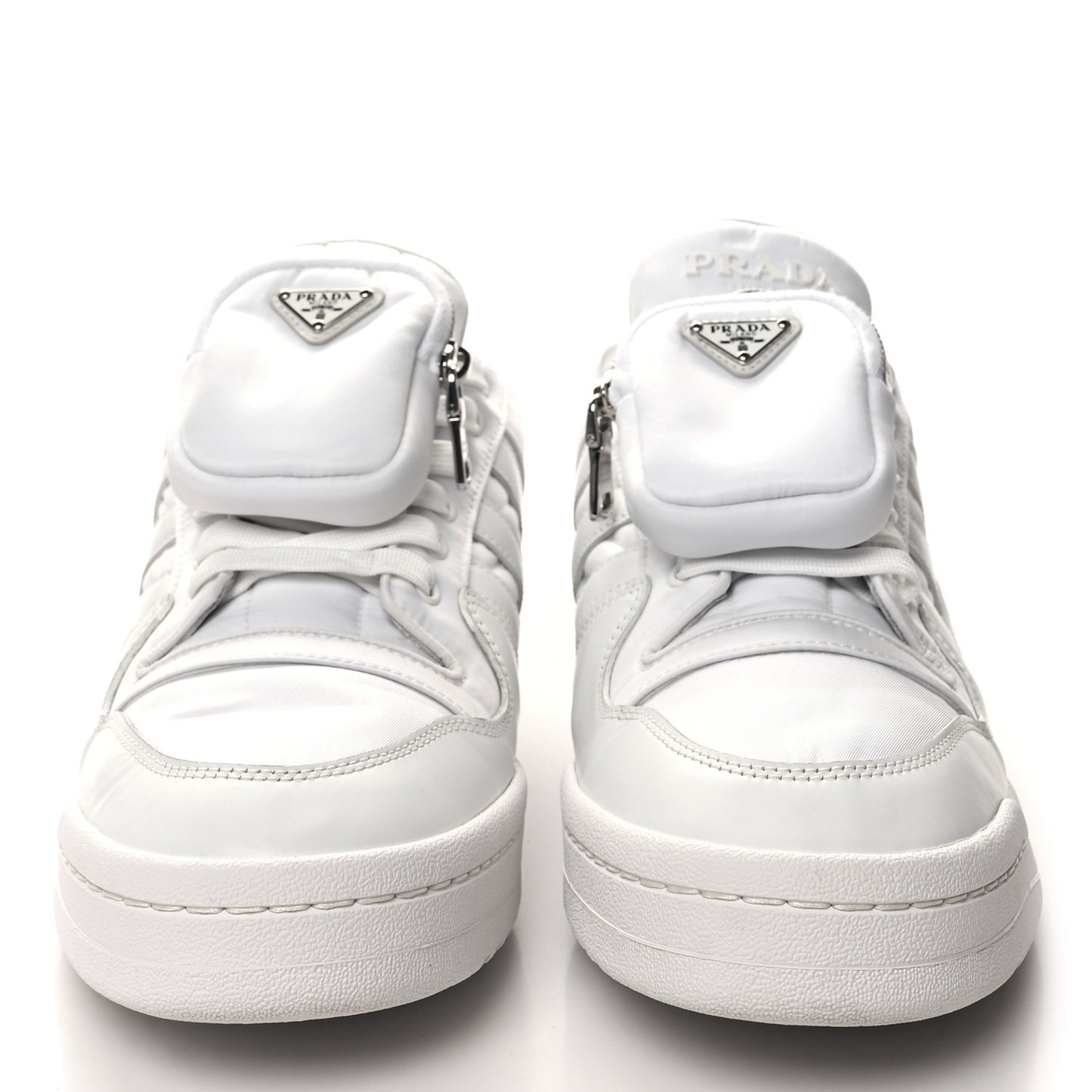 X ADIDAS Re-Nylon Gabardine Metal Triangle Logo Mens Wheel Pouch Pocket Low Top Sneakers 11 White