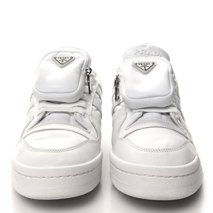 Prada X ADIDAS Re-Nylon Gabardine Metal Triangle Logo Mens Wheel Pouch Pocket Low Top Sneakers 11 White 2 of 8