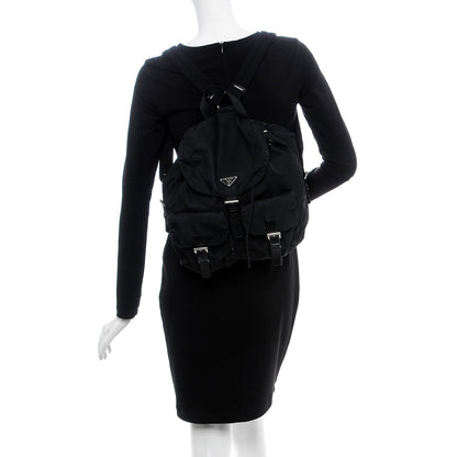 Prada Nylon Vela Medium Backpack Black 2 of 7