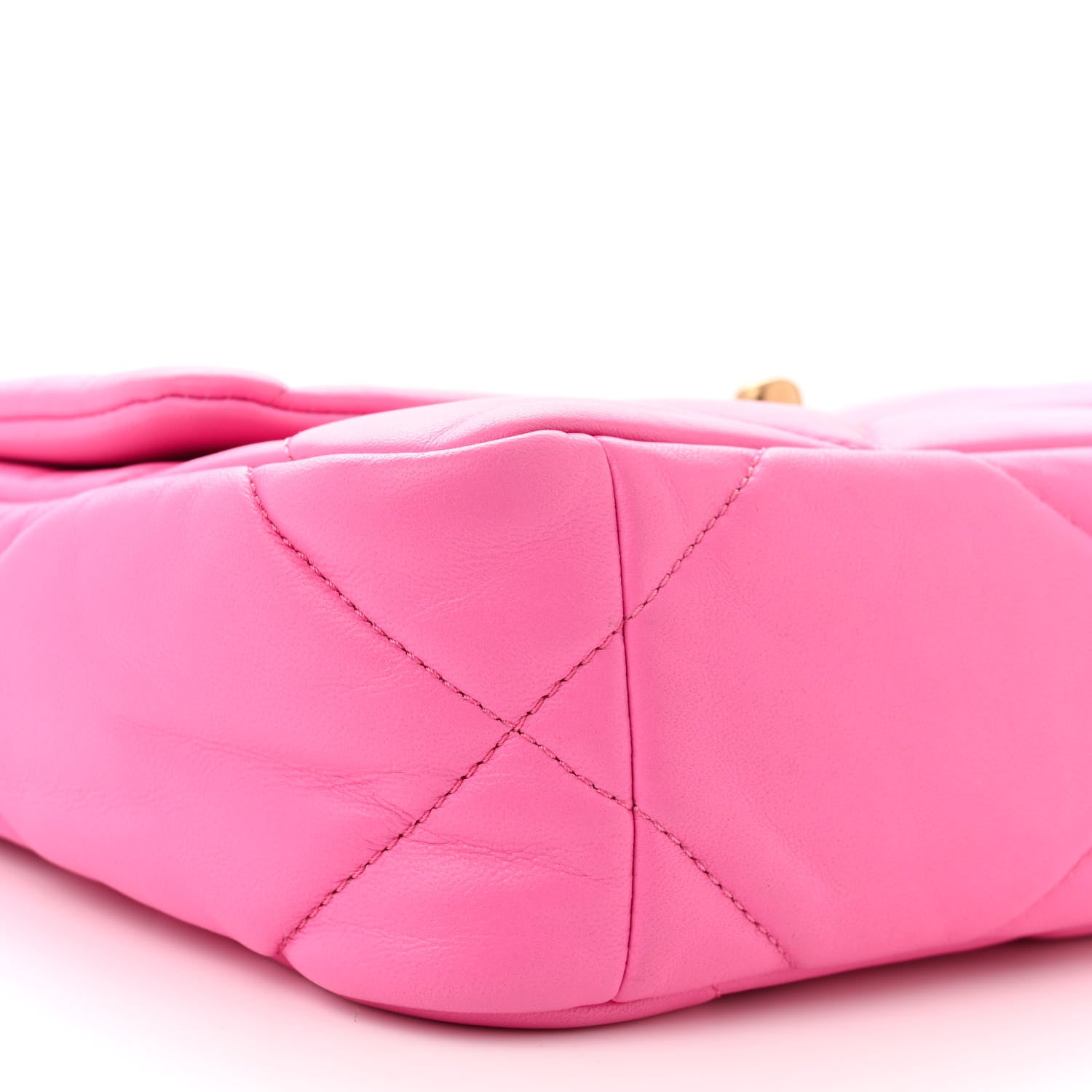 Chanel Lambskin Quilted Medium Chanel 19 Flap Neon Pink 9 of 10