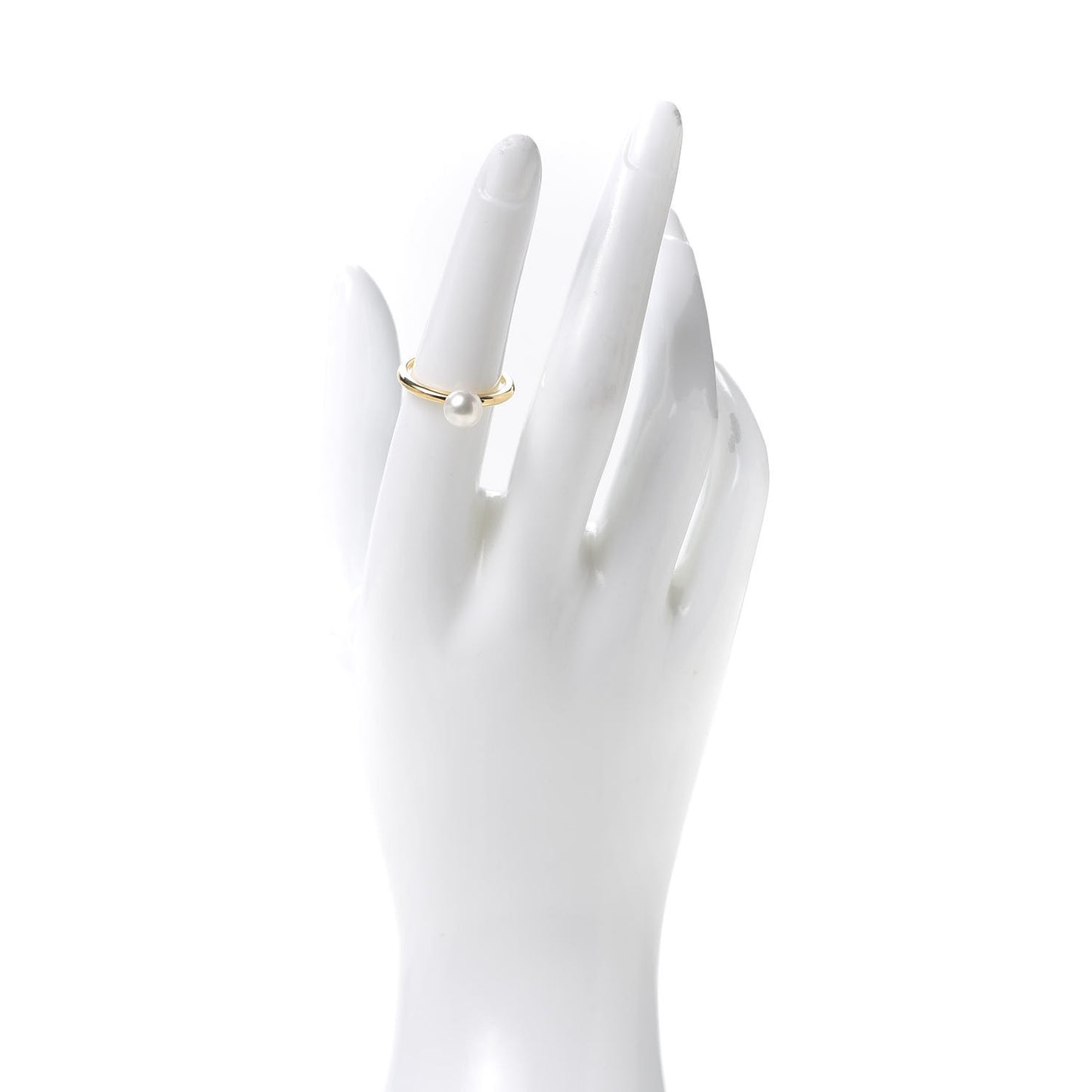 18K Yellow Gold Akoya Cultured Pearl 7mm Classic Elegance Ring 53 6.5