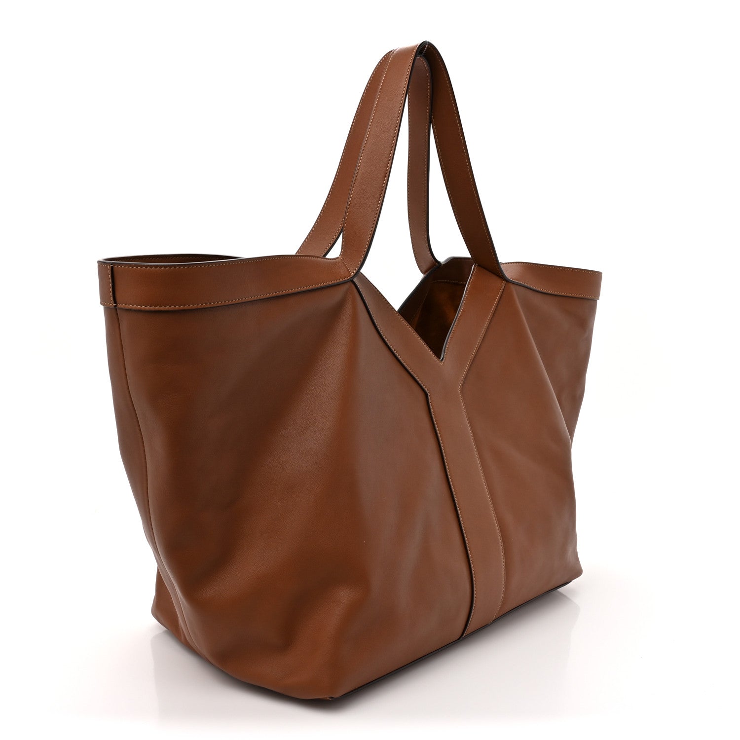Saint Laurent Calfskin Y Tote Brick 2 of 13