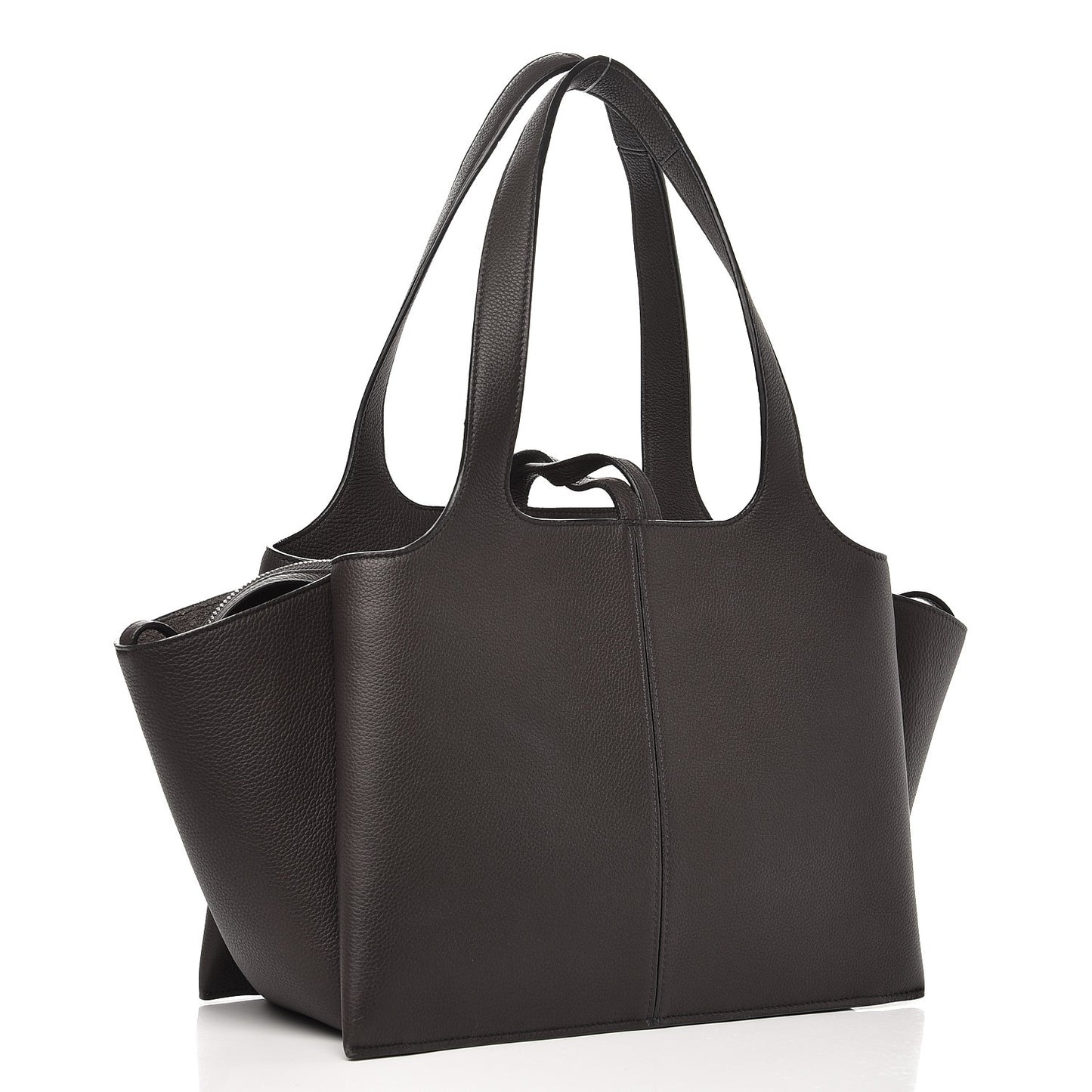 Baby Grained Calfskin Small Tri-Fold Bag Anthracite