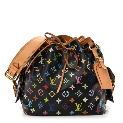 Louis Vuitton Monogram Multicolor Petit Noe Black 1 of 10