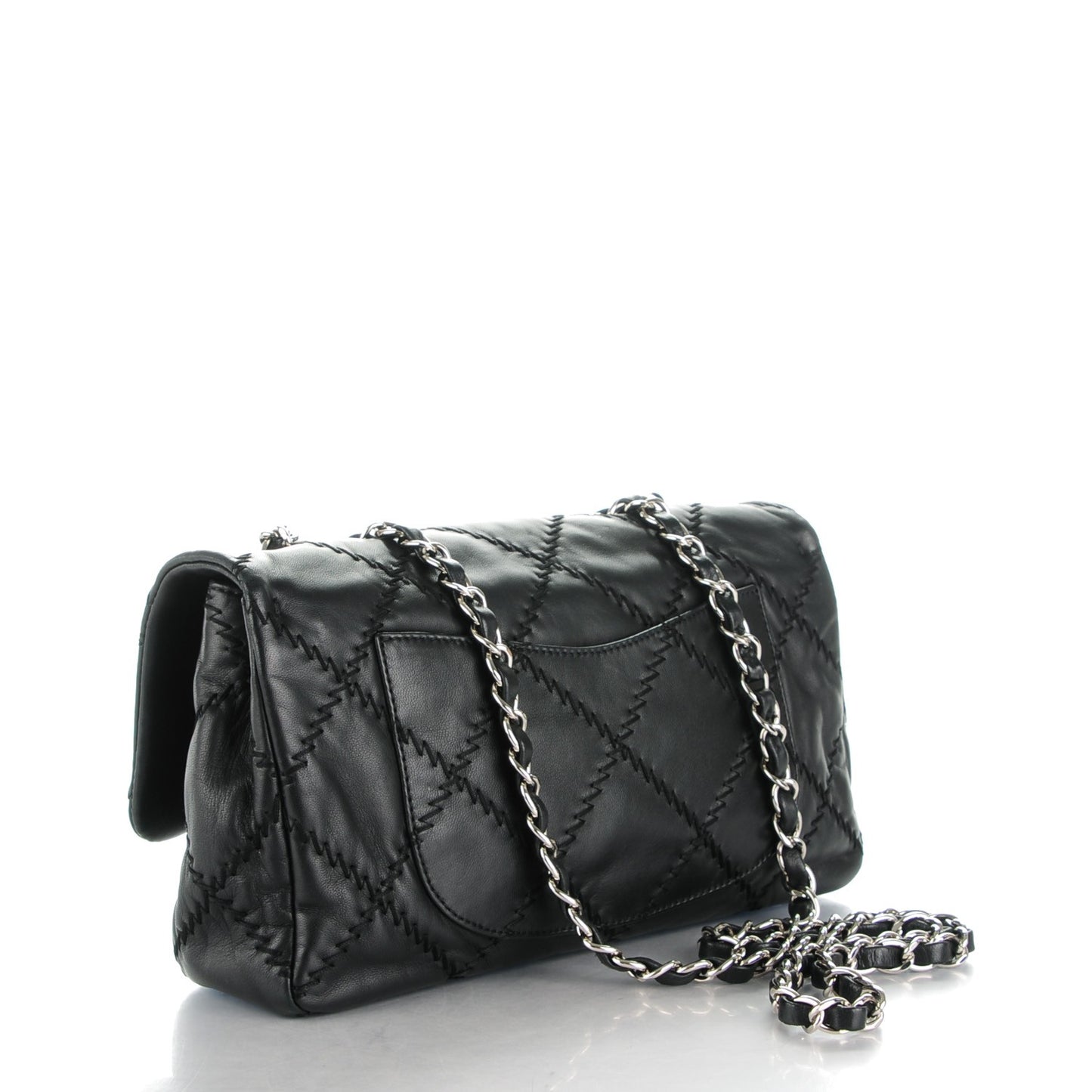 Lambskin Ultimate Stitch Flap Black