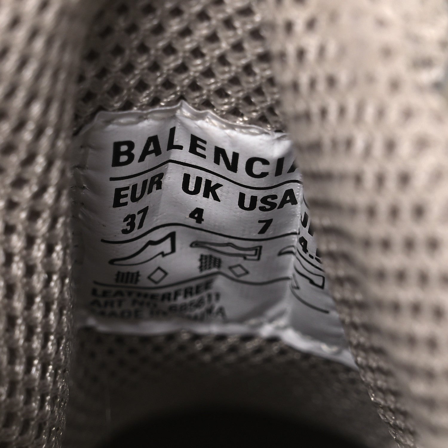 Balenciaga Rubber Mesh Monocolor Womens Defender Sneakers 37 Monocolor Beige 10 of 13