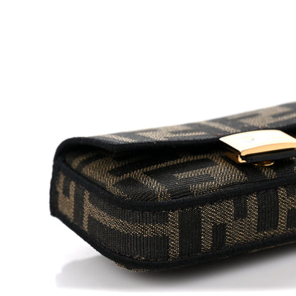 Fendi Fabric Jacquard FF 1974 Nano Baguette Charm Tobacco Moro Black 7 of 8
