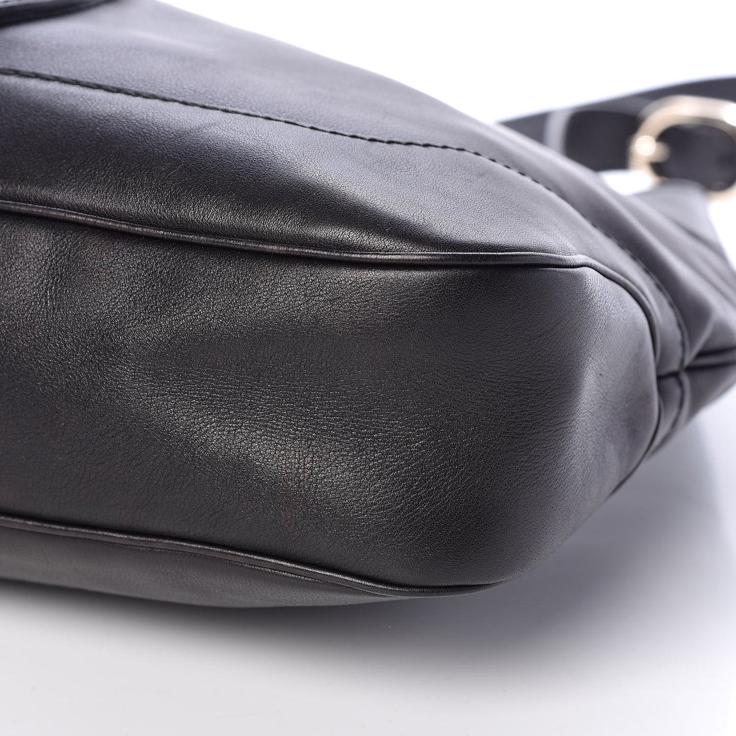 Calfskin Medium Jackie Shoulder Bag Black