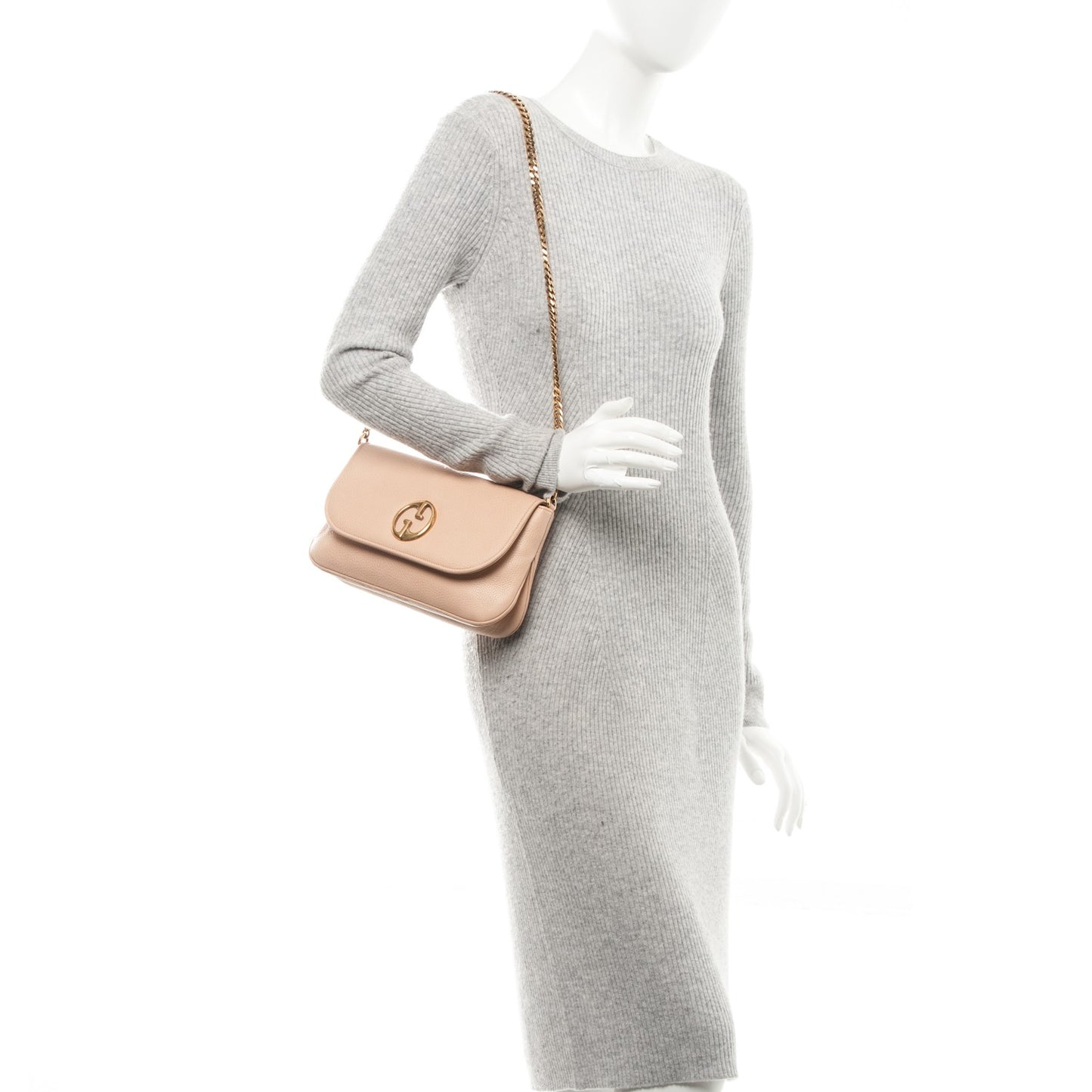Calfskin Medium 1973 Chain Shoulder Bag Camelia