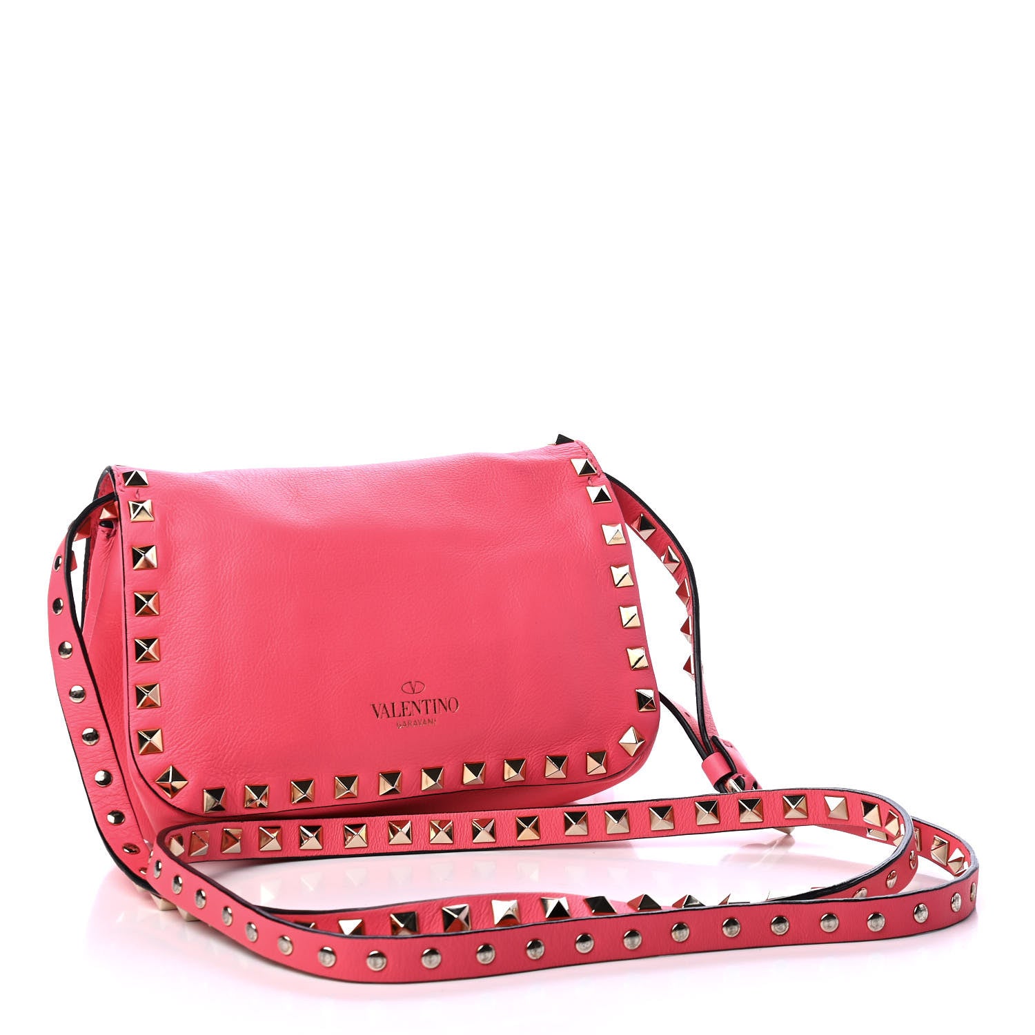 Valentino Garavani Vitello Mini Rockstud Crossbody Bag Pink 3 of 10