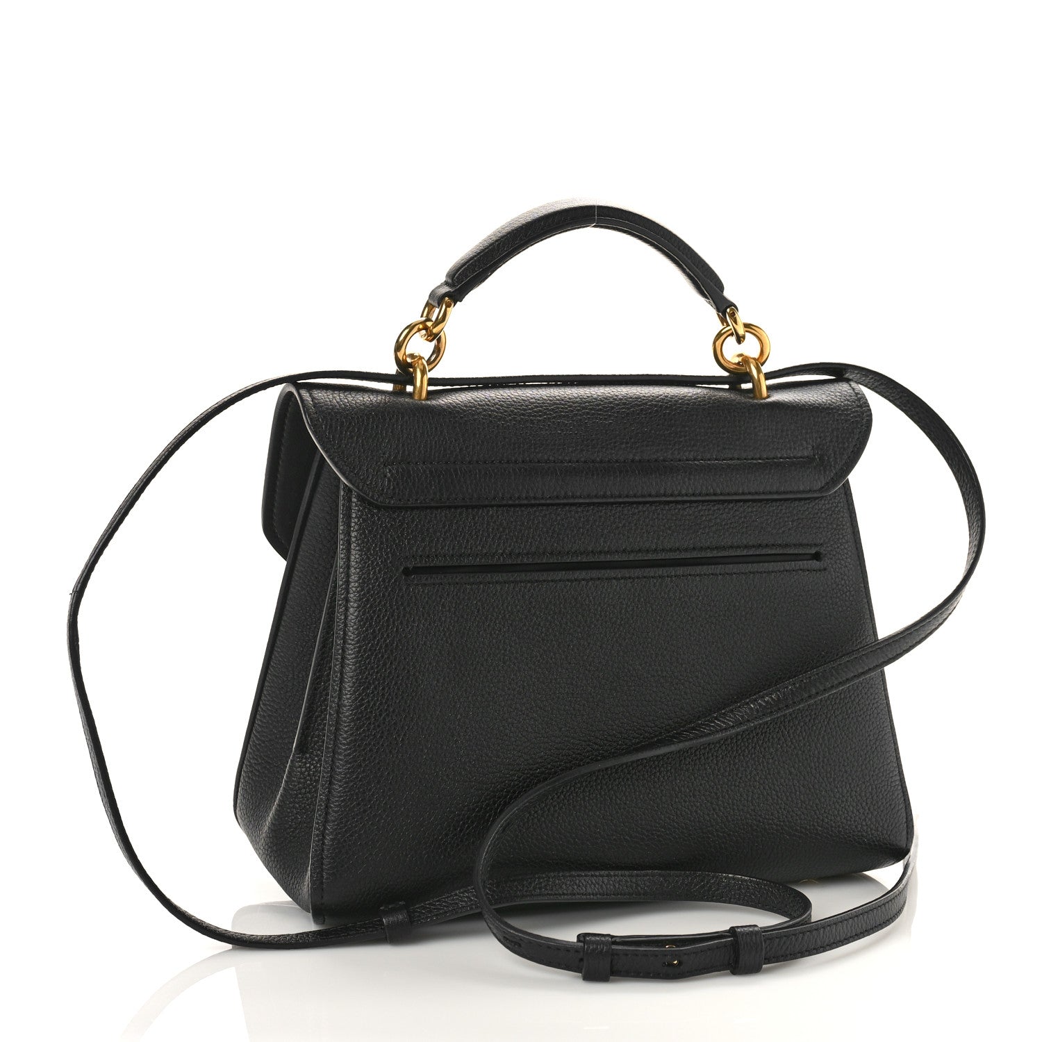 Salvatore Ferragamo Calfskin Small Margot Top Handle Satchel Black 3 of 8