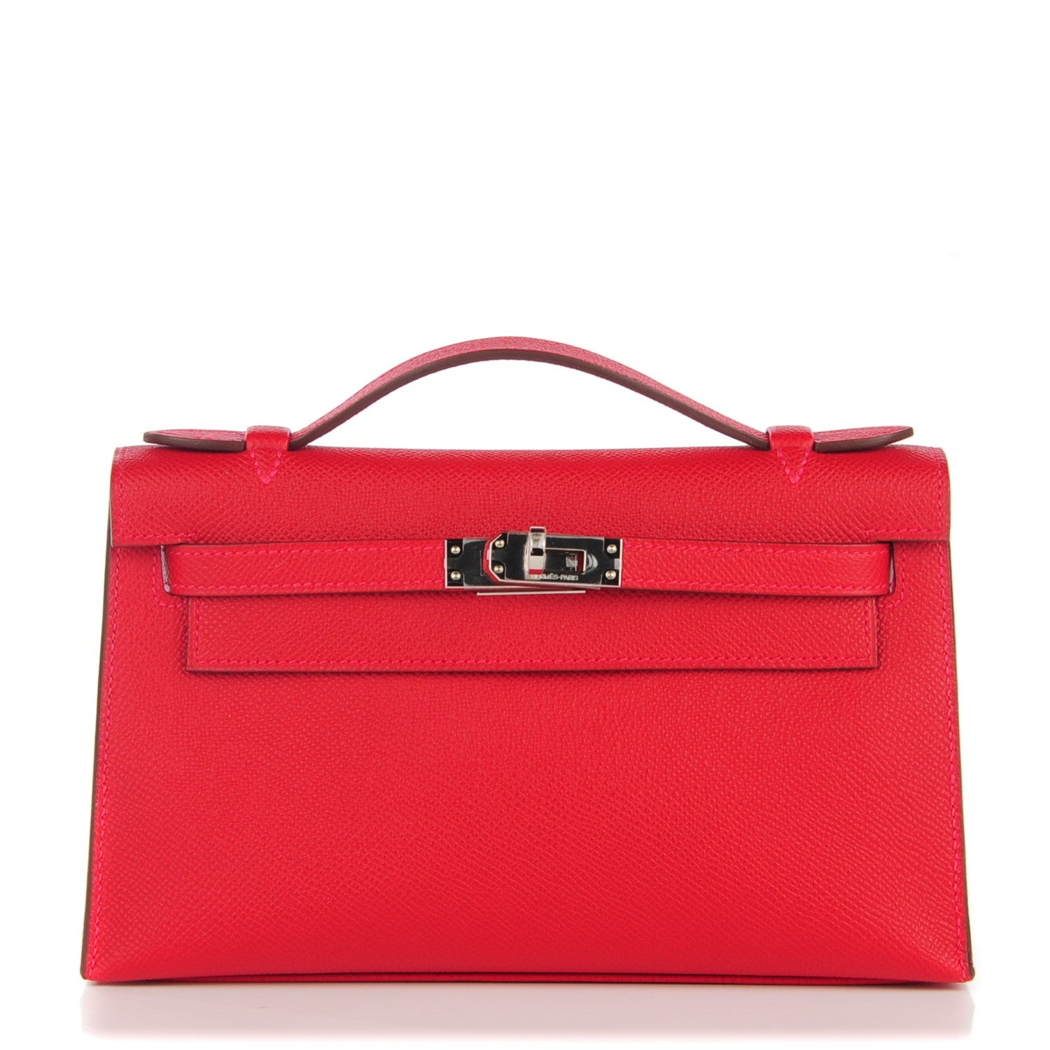 Hermes Epsom Kelly Pochette Clutch Rouge Casaque 1 of 18