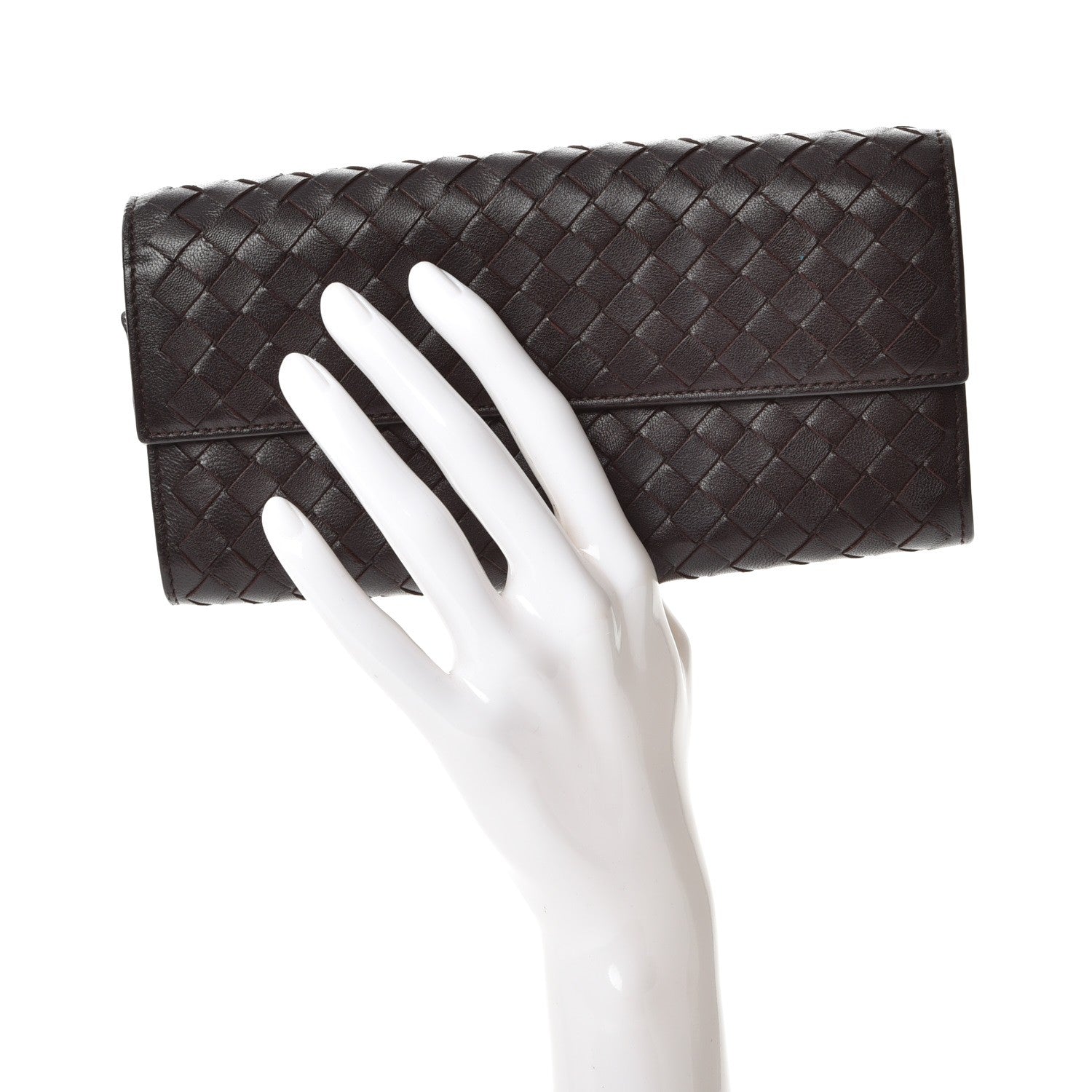 Bottega Veneta Nappa Intrecciato Continental Wallet Ebano 2 of 9
