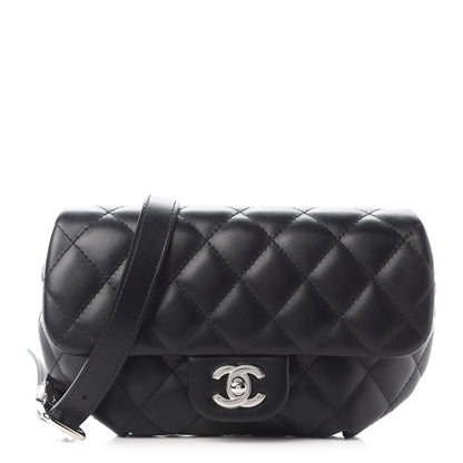 Chanel Calfskin Quilted CC Uniform Flap Belt Bag Black 1 of 6