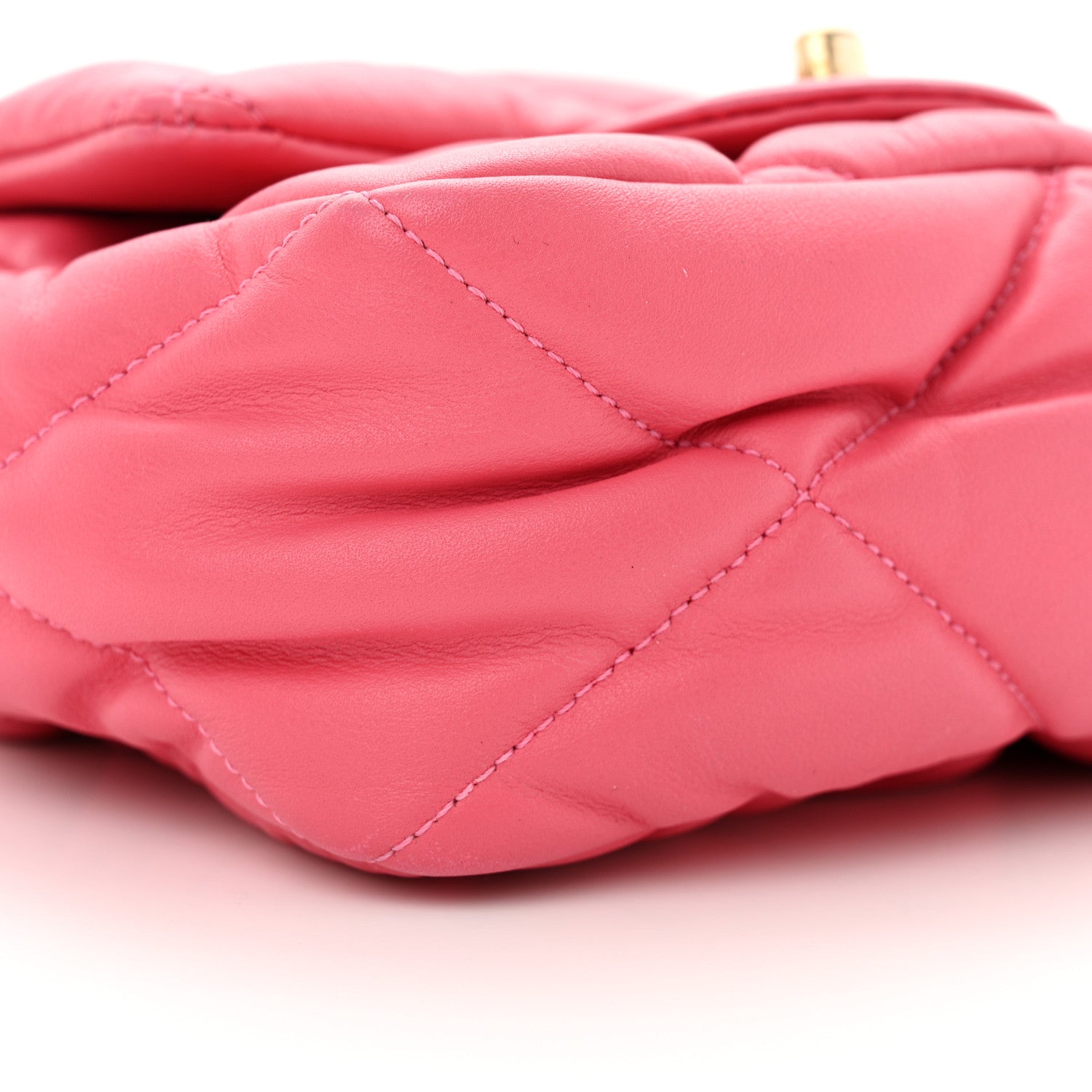 Chanel Calfskin Quilted Mini Square Bubbly Flap Pink 9 of 10