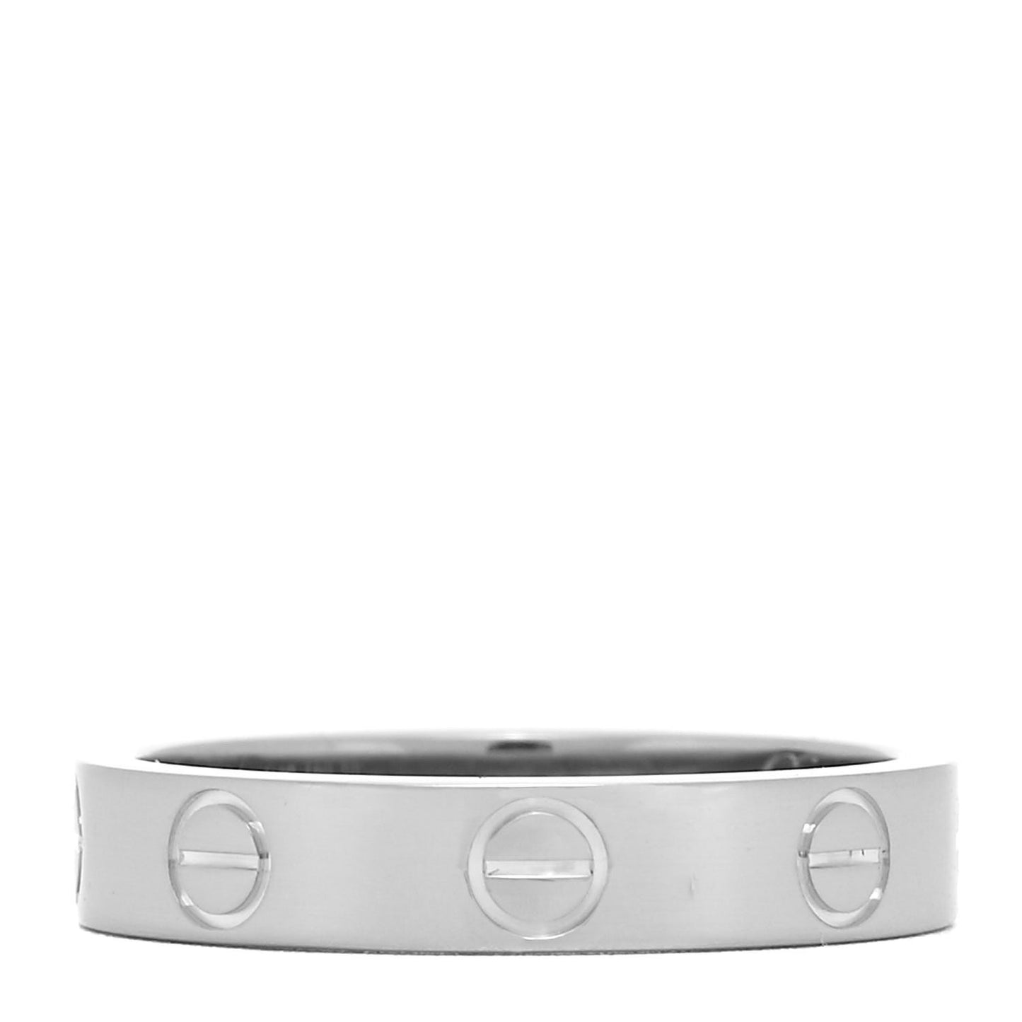 18K White Gold 3.5mm LOVE Wedding Band Ring 50 5.25