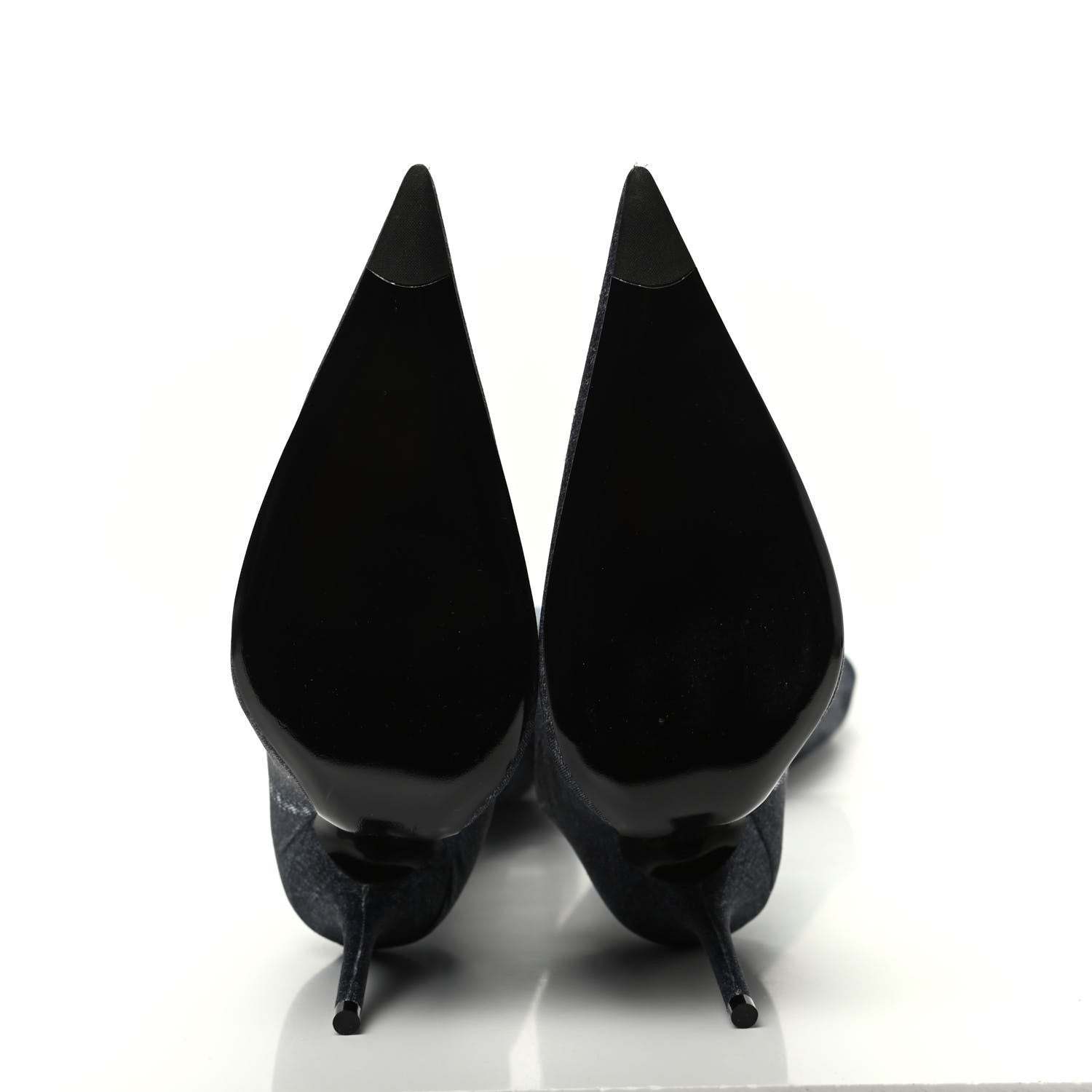 Balenciaga Denim Pointed Toe Knife Thigh High Boots 39 Blue 5 of 7