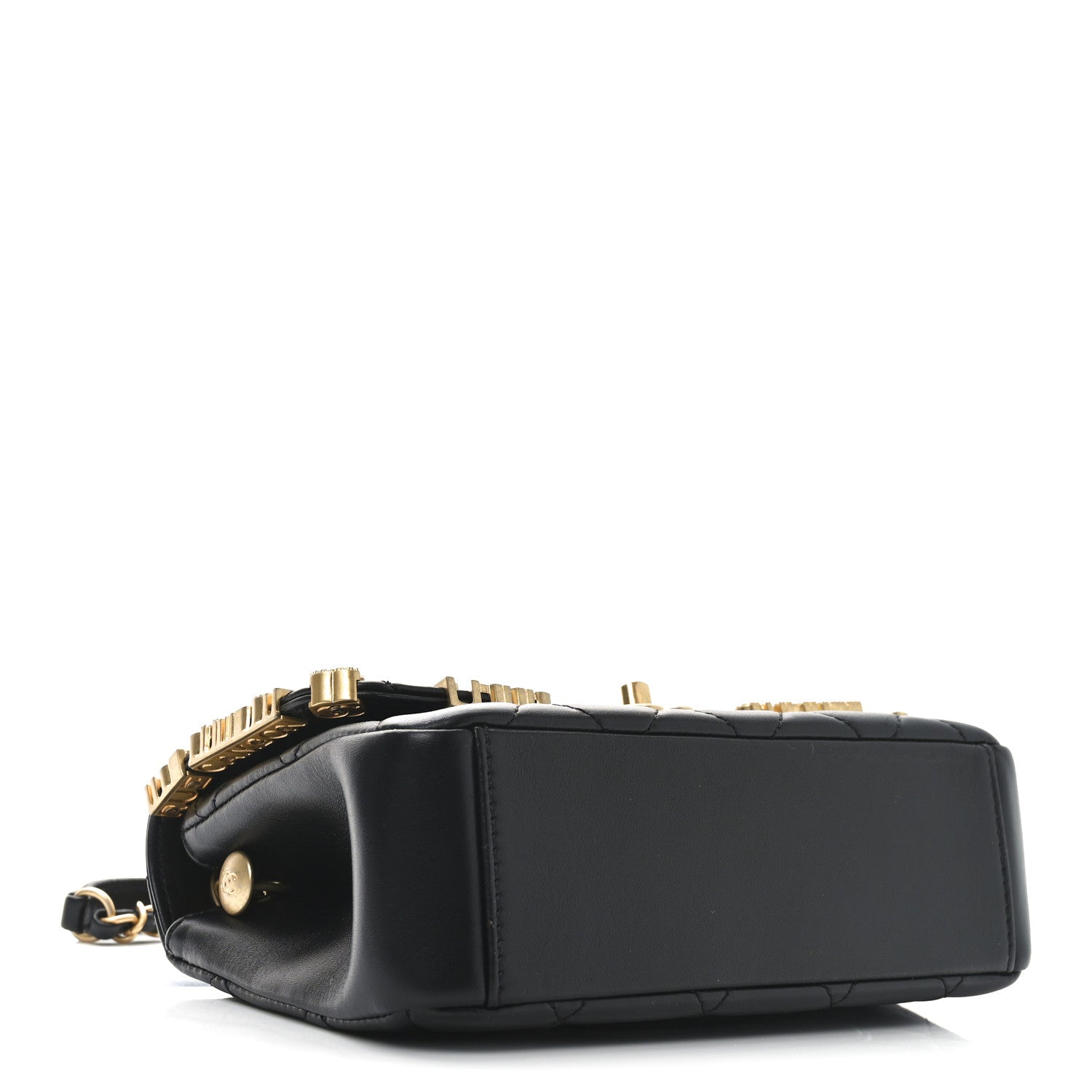 Chanel Lambskin Enamel Strass Quilted Mini Paris Monaco Flap Black 4 of 11