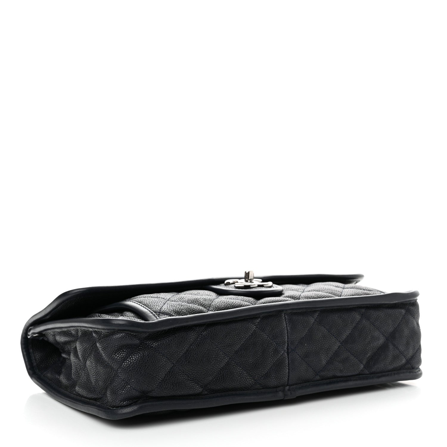 Chanel Caviar Quilted Large French Riviera Flap Navy Blue 4 of 16