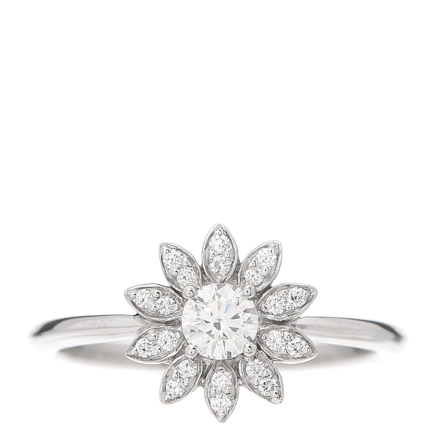 Platinum Diamond Enchant Garden Flower Ring 49 5
