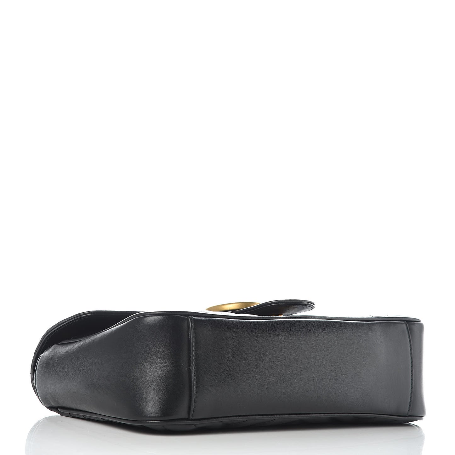 Calfskin Matelasse Small GG Marmont Shoulder Bag Black