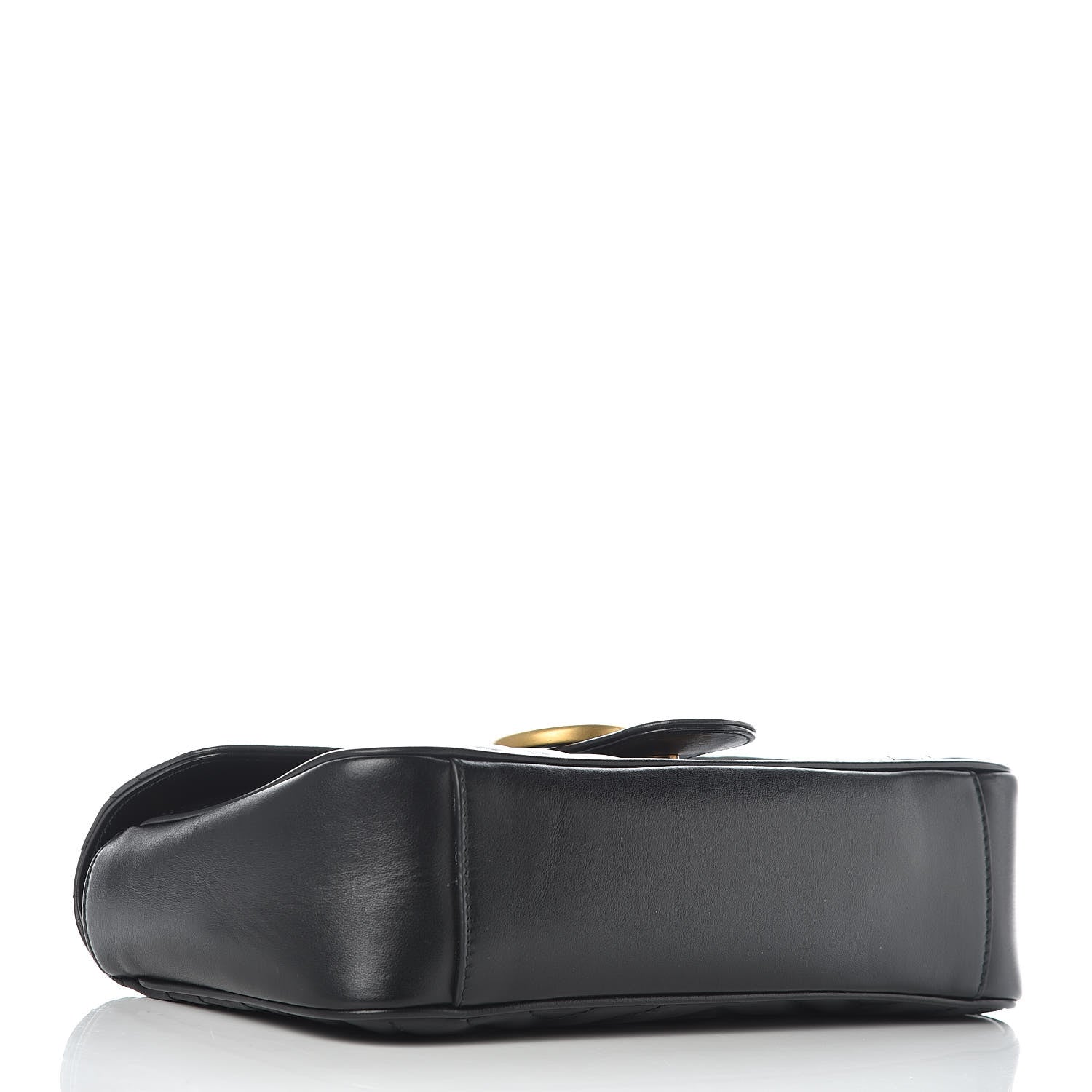 Gucci Calfskin Matelasse Small GG Marmont Shoulder Bag Black 4 of 10