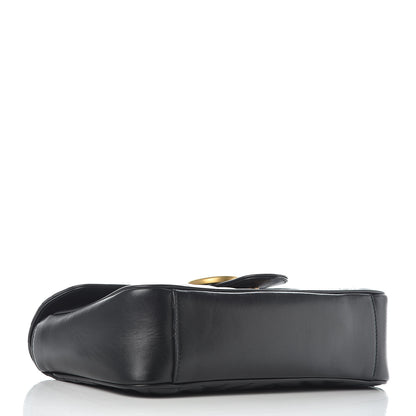 Gucci Calfskin Matelasse Small GG Marmont Shoulder Bag Black 4 of 10