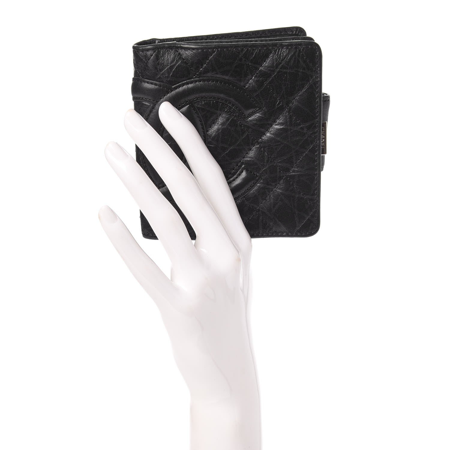 Chanel Calfskin Quilted Cambon Bi-Fold Wallet Black 2 of 9
