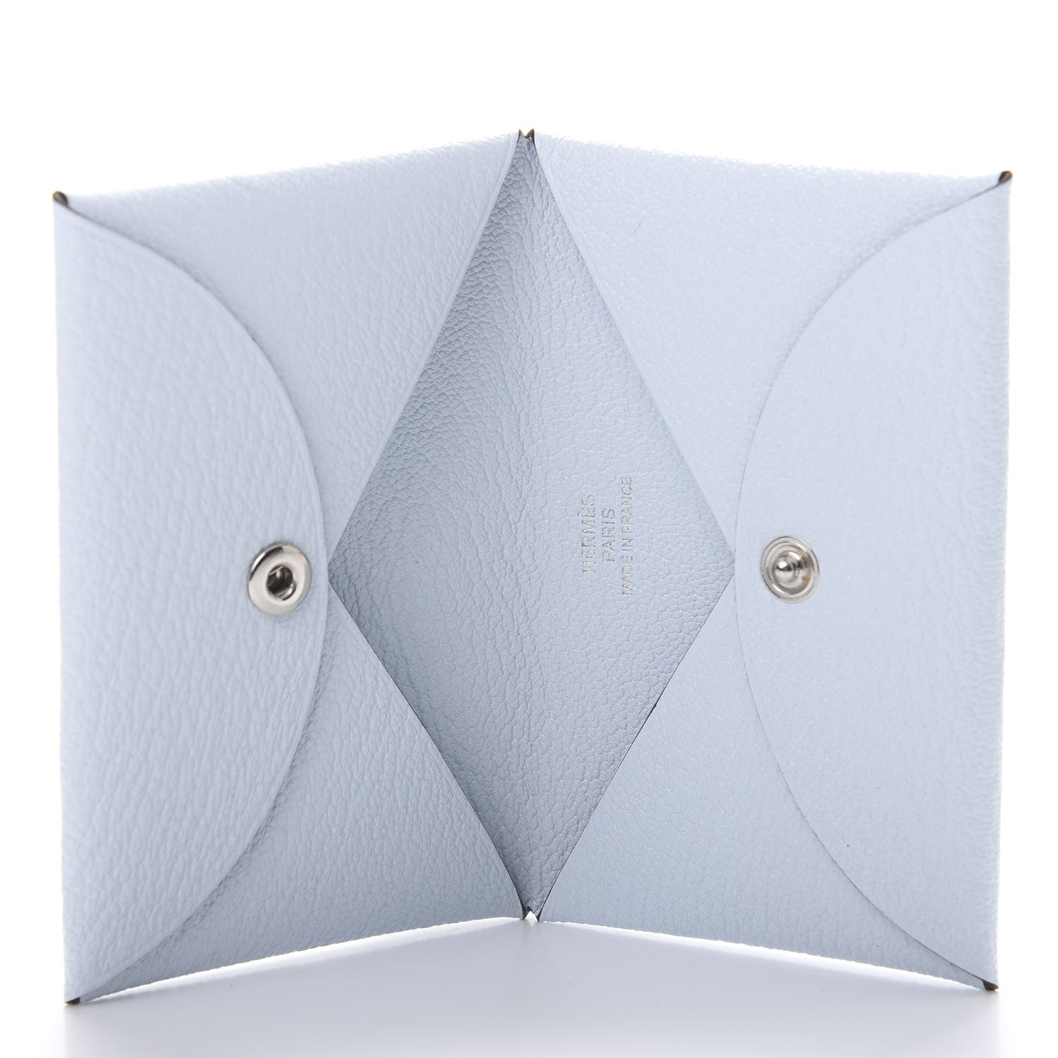 Hermes Chevre Mysore Calvi Card Case Bleu Brume 5 of 8