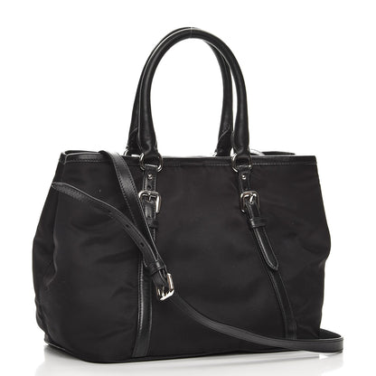 Prada Tessuto Nylon Soft Calf Tote Nero Black 4 of 10