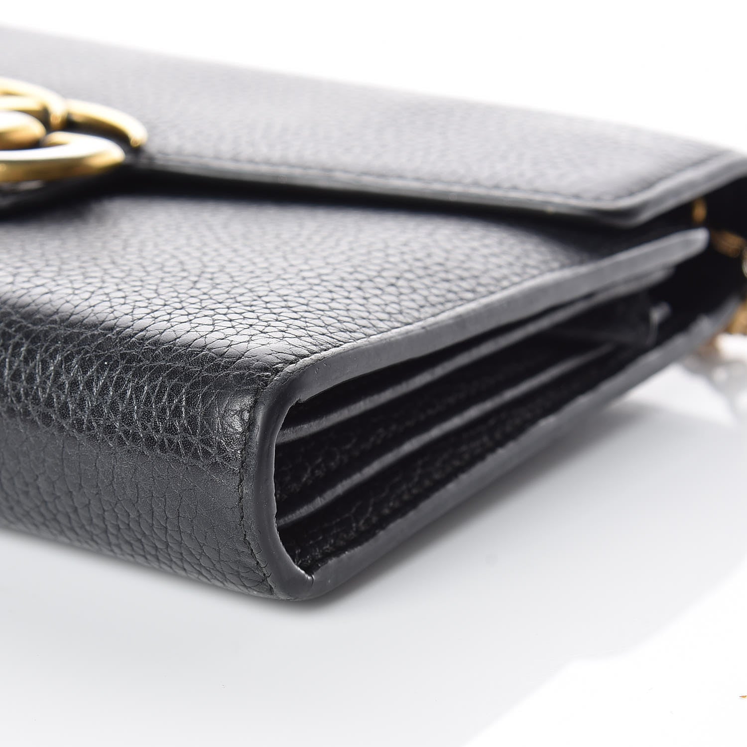 Gucci Calfskin GG Marmont Chain Wallet Black 12 of 12