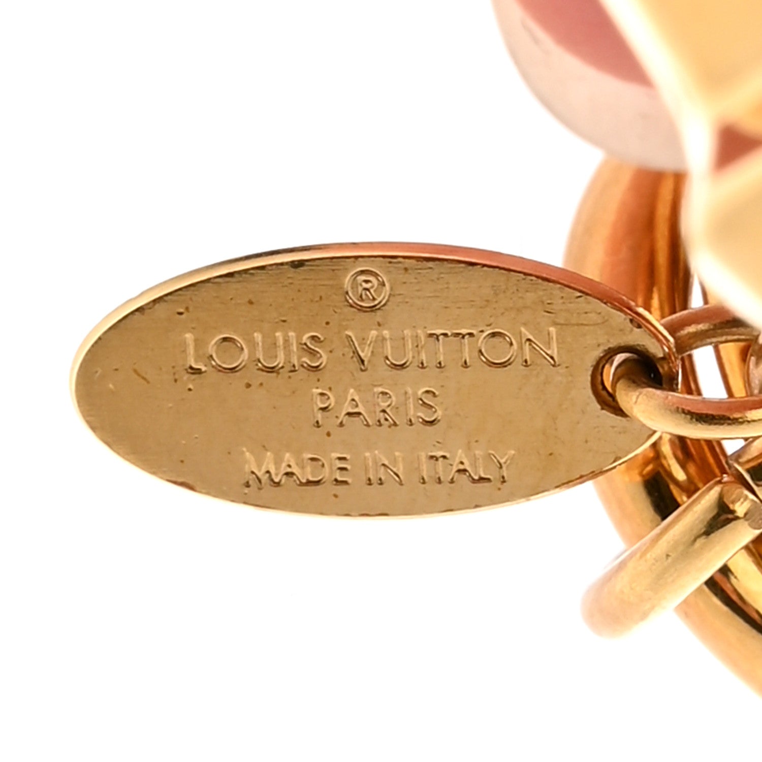 Louis Vuitton LV Facettes Bag Charm Key Holder Gold 3 of 4