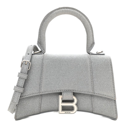 Balenciaga Glitter Fabric Hourglass Top Handle Bag XS Grey 1 of 10