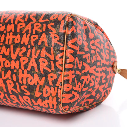 Louis Vuitton Monogram Graffiti Speedy 30 Orange 9 of 17
