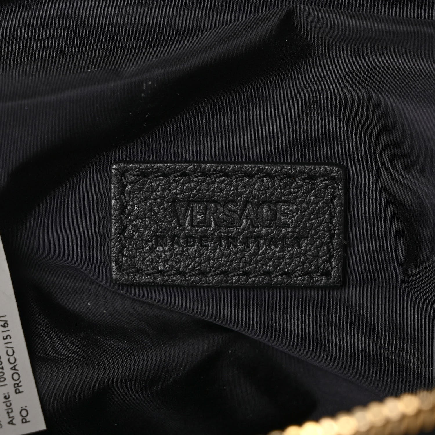 Versace Grained Calfskin Vanitas Medea Belt Bag Black 6 of 9