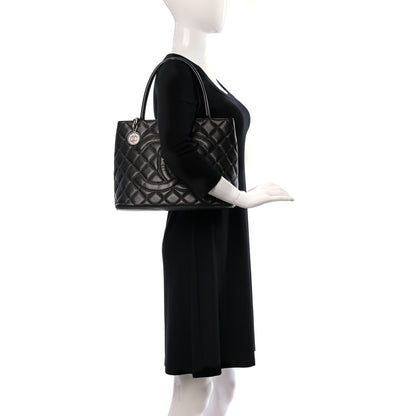 Chanel Caviar Quilted Medallion Tote Black 2 of 13