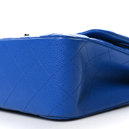 Chanel Caviar Quilted Jumbo Double Flap Blue 10 of 11