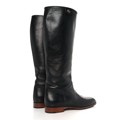 Gucci Calfskin Piuma Lux Energy High Boots 39 Black 4 of 8
