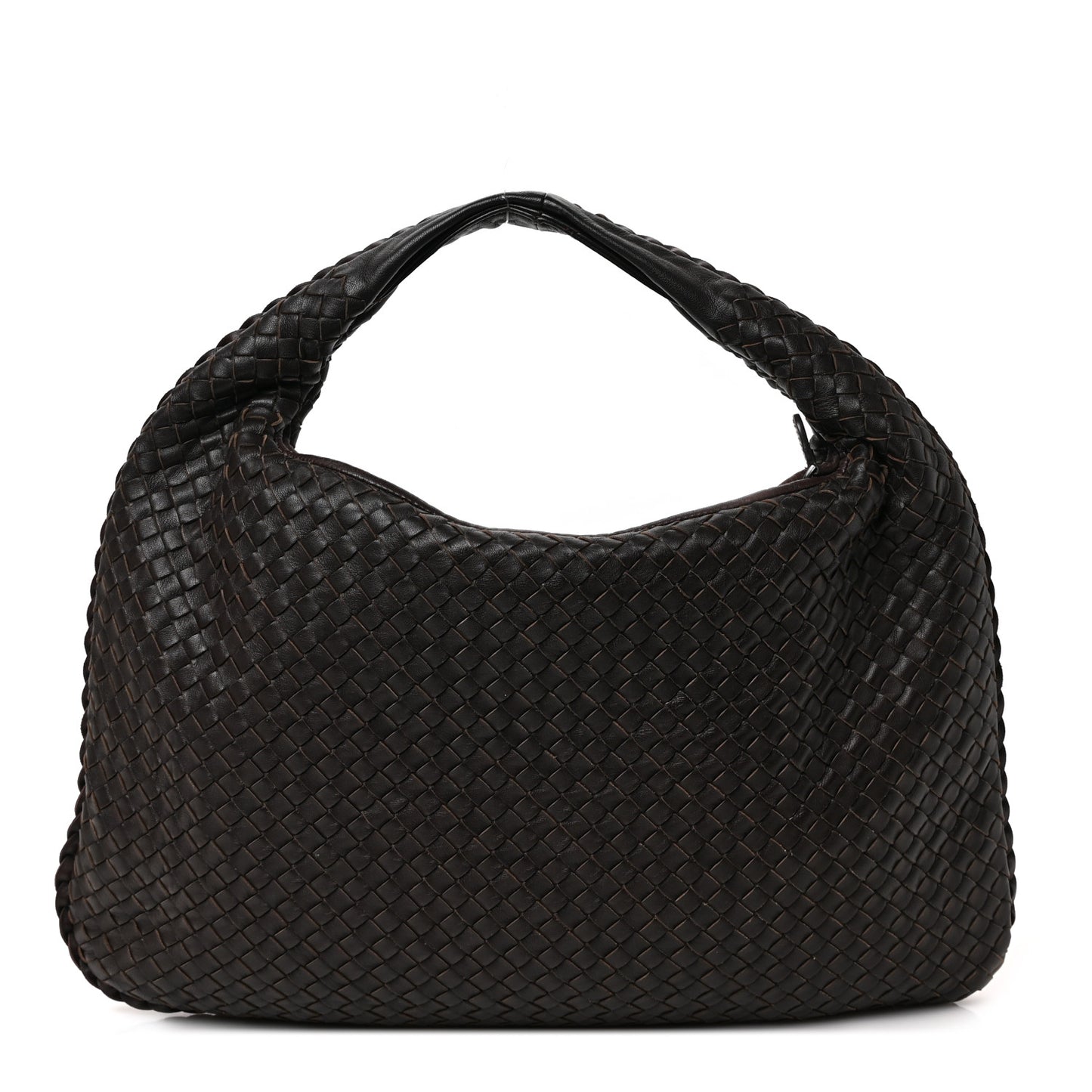 Nappa Intrecciato Large Veneta Hobo Ebano