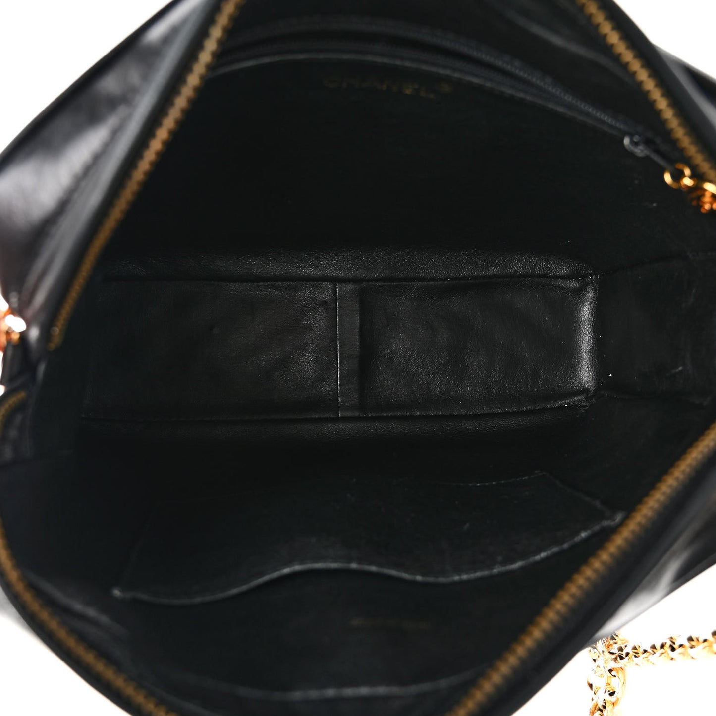 Lambskin Diagonal Quilted Tassel Camera Bag Black